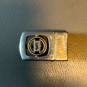 YSL gold and silver flip belt buckle